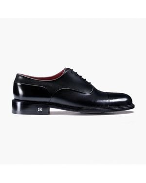 Armos Leather Cap Toe Oxford - Black