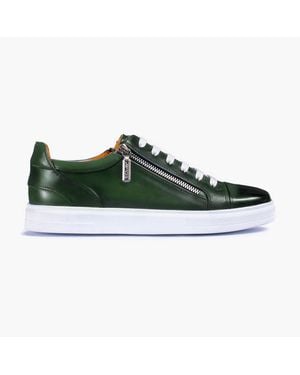 Armos Patina Leather Sneaker - Green