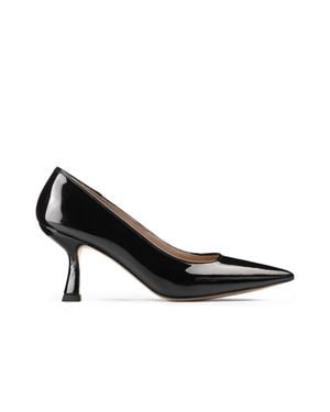 Armos Patent Flared-Heel Pump - Black