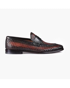 Armos Patina Leather Penny Loafer - Brown