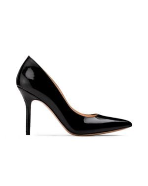 Armos Patent Pointed-Toe Pump - Black