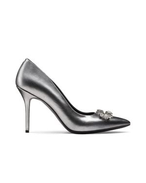 Armos Metallic Leather Pump - Gray