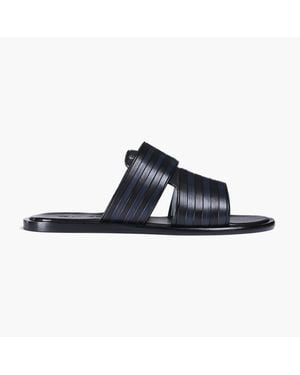 Armos And Leather Slide - Blue