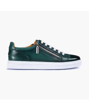 Armos Patina Leather Sneaker - Blue