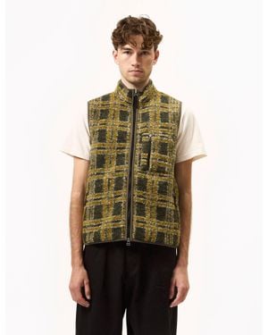 Universal Works Climbing Gilet (Jacquard Fleece) - Green