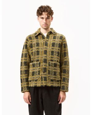 Universal Works Field Jacket (Jacquard Fleece) - Green