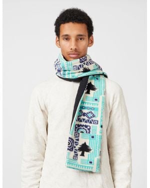 Beams Plus Muffler Boa Quilting Scarf - Blue