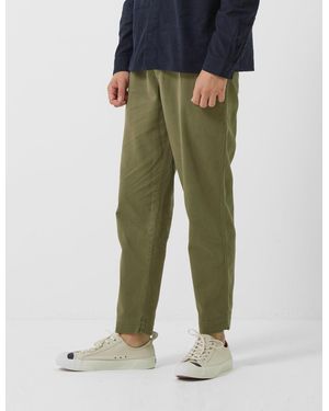 Folk Folk The Assembly Pleated Trousers (Loose Fit Cropped) - Green