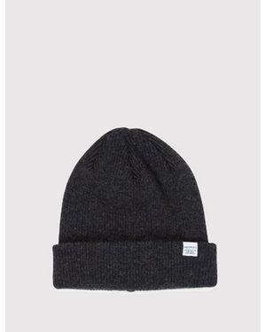 Norse Projects Beanie Hat Brushed (Wool) - Black