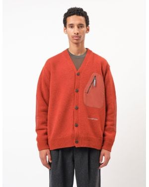 and wander Shetland Wool Cardigan - Red