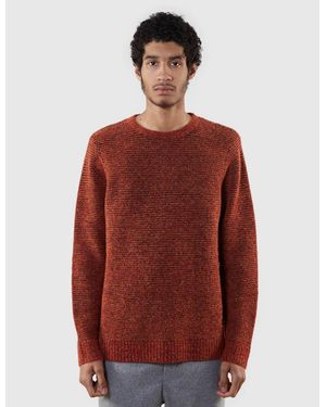 Folk Folk Stripe Wool Jumper - Red