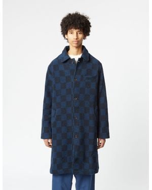 Universal Works Overcoat (Merino Lambswool) - Blue