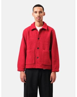 Universal Works Rams Jacket (Wool Fleece) - Red
