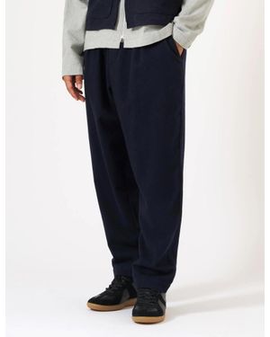 Universal Works Pleated Track Pant (Recycled Wool) - Blue