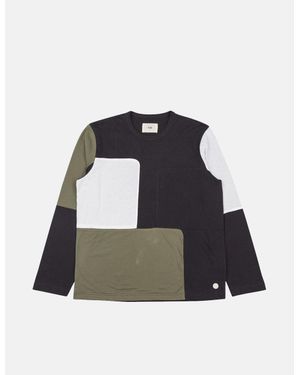 Folk Curve Long Sleeve T-Shirt - Black
