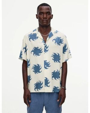 Oas Sky Ember Viscose Shirt - Blue