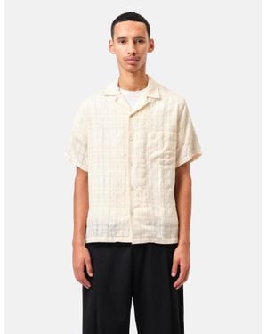 Portuguese Flannel Malcom Short Sleeve Shirt - White