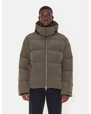 WOOD WOOD Ventus Tech Stripe Down Jacket - Brown