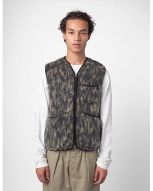 Universal Works Zip Gilet (Dolce Fleece) - Grey