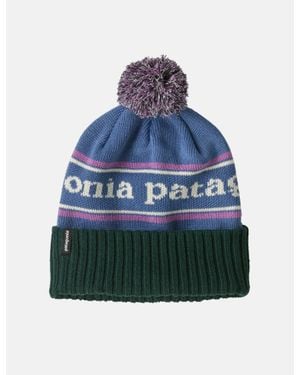 Patagonia Powder Town Beanie Hat (Park Stripe) - Blue