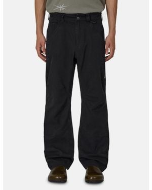ROA Crimp Shaped Cotton Trousers - Black