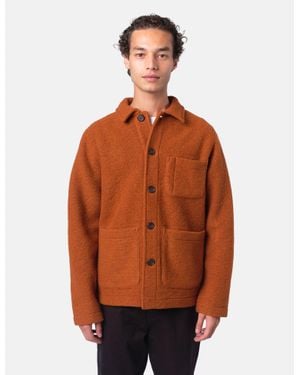 Universal Works Field Jacket (Wool Fleece) - Orange