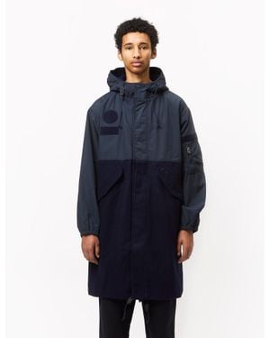 Universal Works Beach Parka Ii (Melton Wool Mix) - Blue