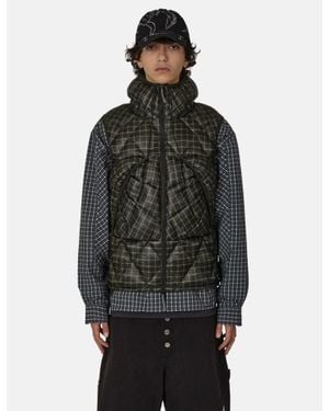 ROA Nuna 600 Fill Power Check Hooded Down Vest - Black