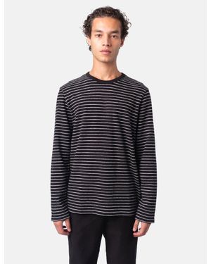 Folk Textured Stripe Long Sleeve T-Shirt - Blue