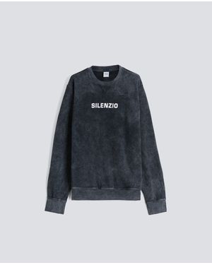 Aspesi Felpa Garzata -Silenzio- Shady Effect - Blu