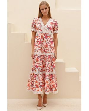 Aspiga Enny Organic Cotton Short Sleeve Dress - Pink