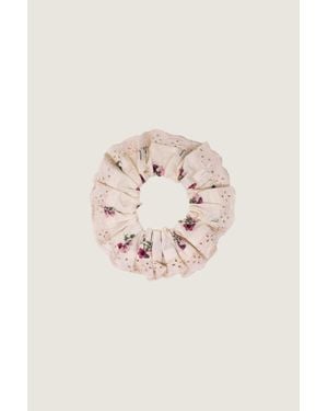 Aspiga Rhs Ethical Lace Trim Scrunchie Sustainable Hair Accessory Cream - Natural