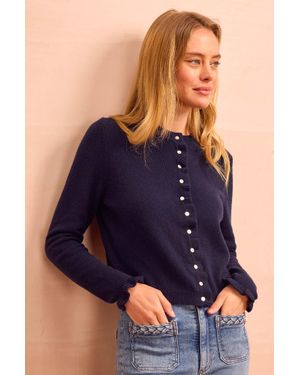Aspiga Sustainable Frill Detail Cardigan - Blue