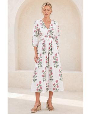 Aspiga Ladies Sustainable Jyoti Cotton Midi Dress - Natural
