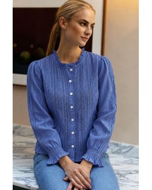 Aspiga Ladies Sustainable Vienna Long Sleeve Blouse - Blue
