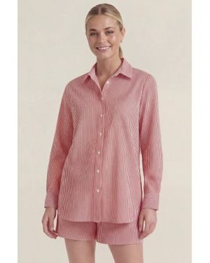 Aspiga Sustainable Hattie Cotton Stripe Shirt - Pink