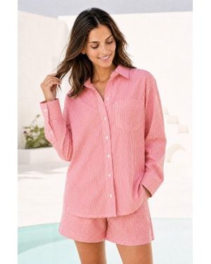 Aspiga Sustainable Hattie Cotton Stripe Shirt - Pink