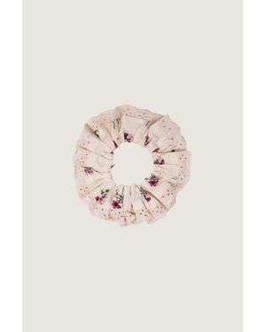 Aspiga Rhs Ethical Lace Trim Scrunchie Sustainable Hair Accessory Cream - Natural