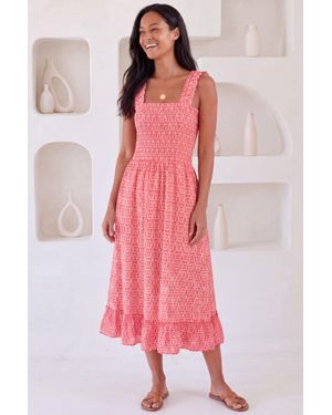 Aspiga Sustainable Rhianna Organic Cotton Dress Summer Holiday - Pink