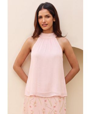 Aspiga Sustainable Halter Neck Top Summer Holiday - Pink