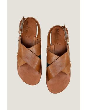 Eunice Aspiga Crossover Soft Sole Sandal - Brown