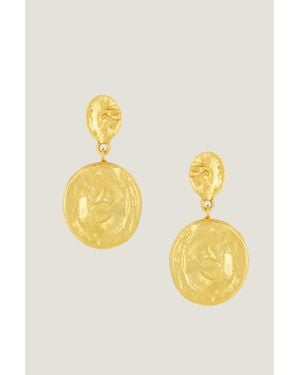 Ashiana Sunset Coin Earrings - Metallic