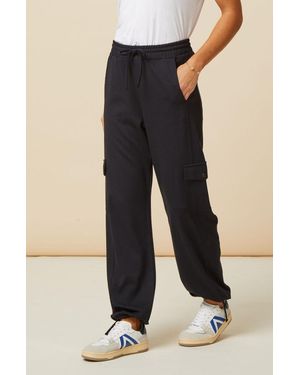 Aspiga Ladies Sustainable Remy Cuffed Drawstring Cargo Trousers Viscose Dark - Blue