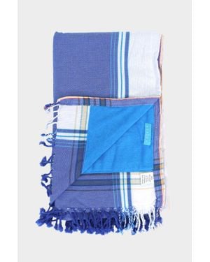 Aspiga Ethical 100% Cotton Handmade Kenyan Kikoy Towel - Blue