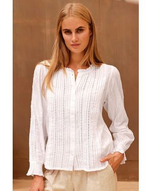 Aspiga Ladies Ethical Vienna Long Sleeve Cotton Blouse - Pink
