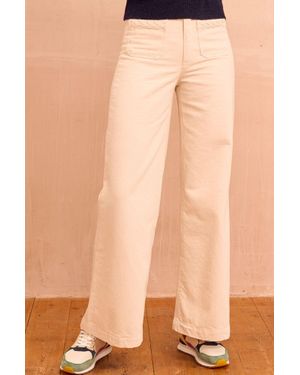 MAISON HOTEL Aspiga Sustainable Maxton Hamlet Denim Jean Wide Leg High Waisted - Natural