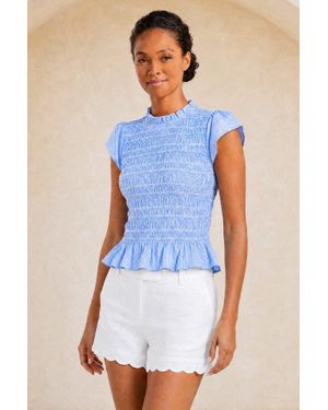 Aspiga Sustainable Low Rise Scallop Short - Blue