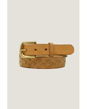 Kalonzo Aspiga Sustainable Small Diamond Belt/Light Tan - Natural