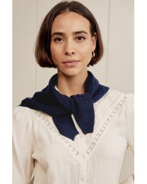 Aspiga Merino Wool Tie Neck Merino Wool Scarf - Blue