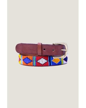 Kalonzo Aspiga Sustainable Large Diamond Belt - Red